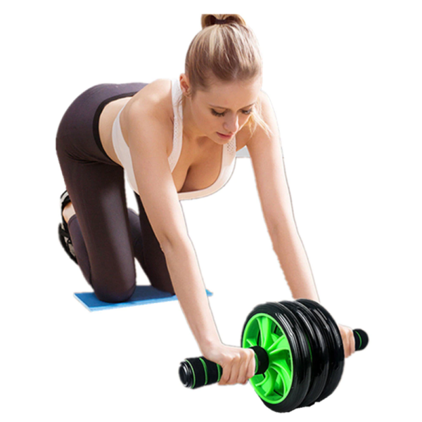 AB Roller Two Three Wheel Workout Fitness GYM Equipment Exercise At Home